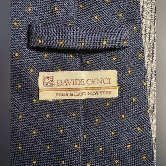 Davide Cenci Mens 100% Wool Tie Italy - Picture 2 of 7
